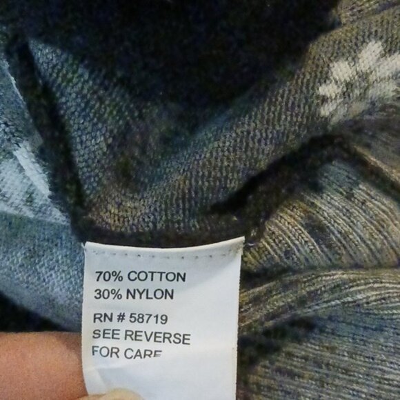 Elementz Cardigan Sweater Black White Floral Classic Button Down Womens Size M - Picture 7 of 8